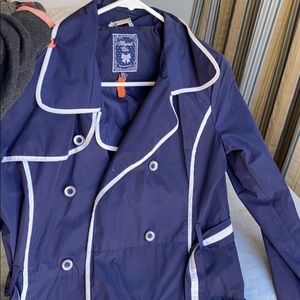 Navy Blue, double breasted trench coat